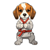 Karaté Beagle chiot illustration pour