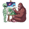 Alien And Bigfoot