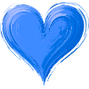 Hand Painted Blue Heart