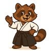 Tanuki – mascotte jeune Aïkido