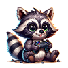 Raccoon Gamer