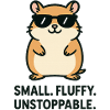 Little trendsetter hamster with sunglasses