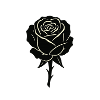 Black Rose Outline Design