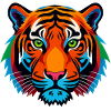 Stylisierte Tiger