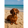 Dackel am Strand