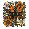 Floral Pattern with Motivational Quote