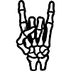 Hand Party Sign Skeleton