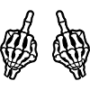 Middle Finger Hand Skeleton