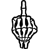 Skeleton Middle Finger Hand