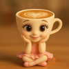 Cute coffee cup with ballerina