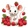 Cute Berry Mouse Illustration