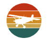 Retro Airplane – Sunset Design