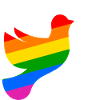 Friedenstaube Regenbogenfahne Peace