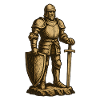 Knight in historical battle garb