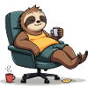 Office? First coffee! – Sloth Style
