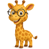 girafe amusante à lunette