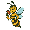 Bee Girly with Flower