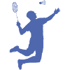 Minimalist Badminton Silhouette Design
