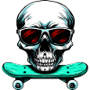 Skull Skater / Skateboarder Skull