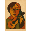 Cubist Melody – Retro Art