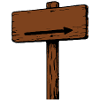 Holzschild Wegweiser Richtungspfeil