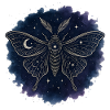 Mystic Luna Moth Cosmic Night