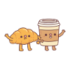 Cute Croissant And Coffee