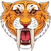 Prehistoric saber-toothed tiger
