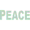 Peace Wort mit Peacezeichen