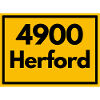 Place sign - then retro old zip code 4900 Herford