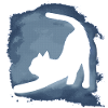 katzensilhouette mit HG gestreckt