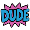 Dude Lettering Retro Bro Brother