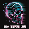 Cyberpunk Skull with Digital Glitch
