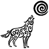Le loup noir et la lune