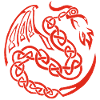 Dragon celte rouge