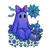 Halloween Cute Iridescent Ghost, Halloween Pumpkin