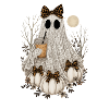 Süßer Spitzengeist, Halloween-Geist, Kürbis, Kaffee