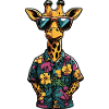 Giraffe Comic Urlaub
