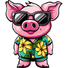 Pig Comic Holiday