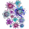 Flowers (outline, spots)