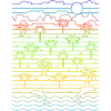 Tropical Landscape (Beach, Lines)