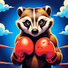 Boxing Raccoon Illustration