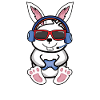 Gaming lustiger Videospiele Hase