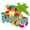 Buntes Sommer Graffiti Holidays