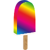 buntes Regenbogen-Eis für Sommerfans