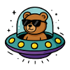 Teddybär Ufo