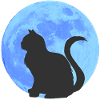 Mondkatze Silhouetten
