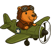 Flying Beaver Pilot in Plane