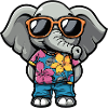 Elephant Comic Holiday