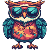Owl Comic Holiday